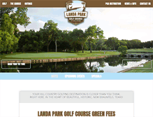 Tablet Screenshot of landaparkgolfcourse.com